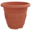 vidaXL Plant Pots 24 pcs Brick Red &Oslash; 22 x 18 cm Plastic