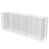 vidaXL Gabion Raised Bed Galvanised Steel 270x50x100 cm