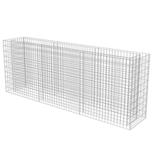 vidaXL Gabion Raised Bed Galvanised Steel 270x50x100 cm