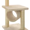 vidaXL Cat Tree with Sisal Scratching Posts 65 cm Beige