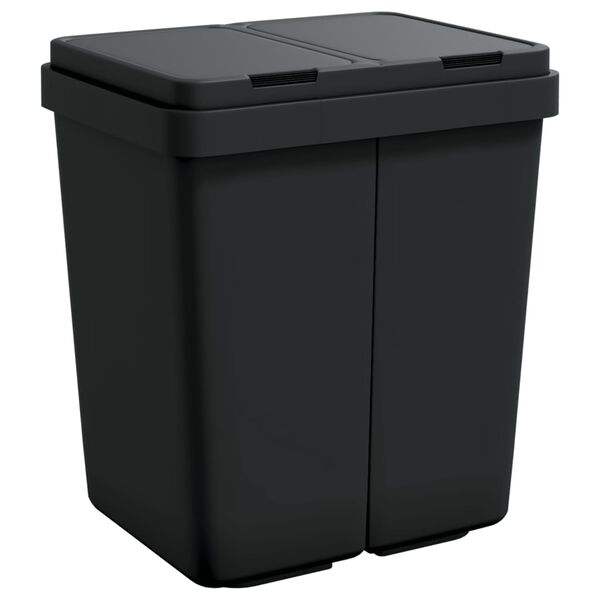 vidaXL Dual Bin Anthracite 2x25 L