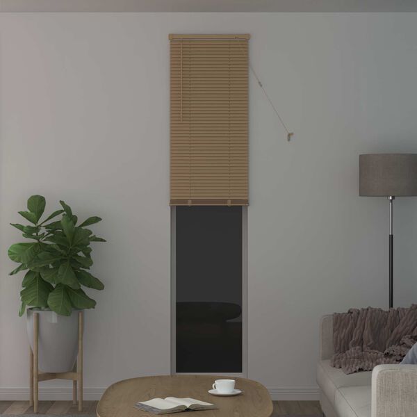 vidaXL Venetian Blind Manual Light Brown with Pattern 213 x 40 cm PVC