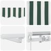 vidaXL Retractable Awning Manual Green and White 400 x 300 cm