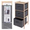 H&S Collection Storage Cabinet with 3 Storage Boxes Dark Grey