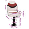 vidaXL Boat Seat with Pedestal Height Adjustable 360&deg; Rotatable