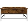vidaXL Coffee Table Smoked Oak 95x95x45 cm Engineered Wood and Metal