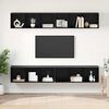 vidaXL TV Cabinet Set Wall-mounted 4 pcs Black Oak 37 x 37 x 107.5 cm