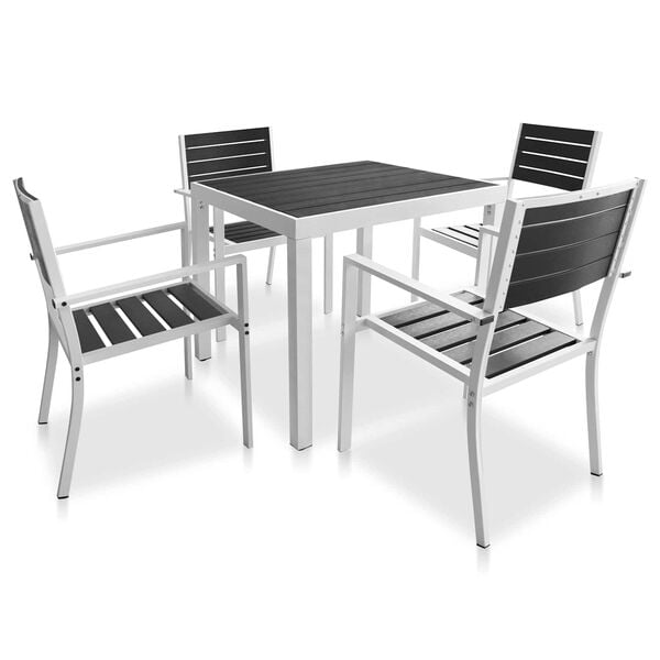 vidaXL Furniture Set 5 pcs Black and White