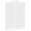 vidaXL Swing Doors Louvred Design 1-Pair White 100x80 cm