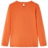 Kids' T-shirt with Long Sleeves Burnt Orange 128