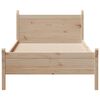 vidaXL Bed Frame without Mattress 75x190 cm Small Single Solid Wood Pine