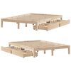 vidaXL Bed Frame with Drawers without Mattress 150x200 cm King Size