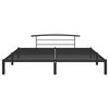 vidaXL Bed Frame without Mattress Black Metal 200x200 cm