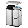 EKO Sensor Bin Mirage Plus 1x30 L + 2x15 L Matte Silver
