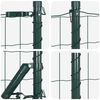 vidaXL Fence with Post Green 0.6 x 25 m Steel and PVC