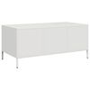 vidaXL Coffee Table White 101.5x50x43.5 cm Cold-rolled Steel