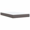 vidaXL Box Spring Bed with Mattress Grey 120x190 cm Faux Leather