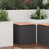 vidaXL Garden Bench Black 40 x 40 x 43 cm Steel