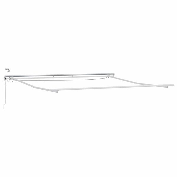 vidaXL Awning Frame with LED Strip Lights White 500 x 350 cm Aluminium
