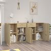 vidaXL Sideboard Sonoma Oak 160x36x75 cm Engineered Wood