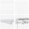 vidaXL Retractable Awning Manual White 600 x 350 cm Fabric and Steel