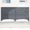 vidaXL Headboard with Headboard Dark Grey 144 cm Faux Leather
