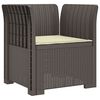 vidaXL 1-Seater Armchair with Cushion Rattan Look PP Light Grey