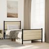 vidaXL Metal Bed Frame without Mattress Sonoma Oak 90x200 cm