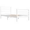 vidaXL Bed Frame without Mattress White Solid Wood Pine 90x200 cm