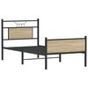 vidaXL Bed Frame without Mattress Sonoma Oak 90x200 cm Engineered Wood