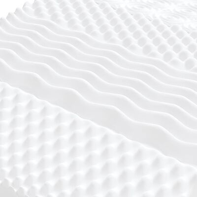 vidaXL Foam Mattress White 90x190 cm 7-Zone Hardness 20 ILD