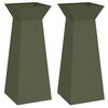 vidaXL Pillar Planter 2 pcs Olive 40 x 40 x 100 cm