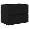 vidaXL Bathroom Furniture Set with Drawer Wall-mounted 2 pcs Black Oak