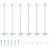 vidaXL Earth anchor 6 pcs Silver &Oslash;10 x 50 cm Galvanized Metal