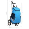 vidaXL Folding Bike Trailer with Grocery Bag Blue and Black