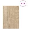vidaXL Decor Panels 12 pcs Sonoma oak 21 x 30 x 0.3 cm Engineered wood