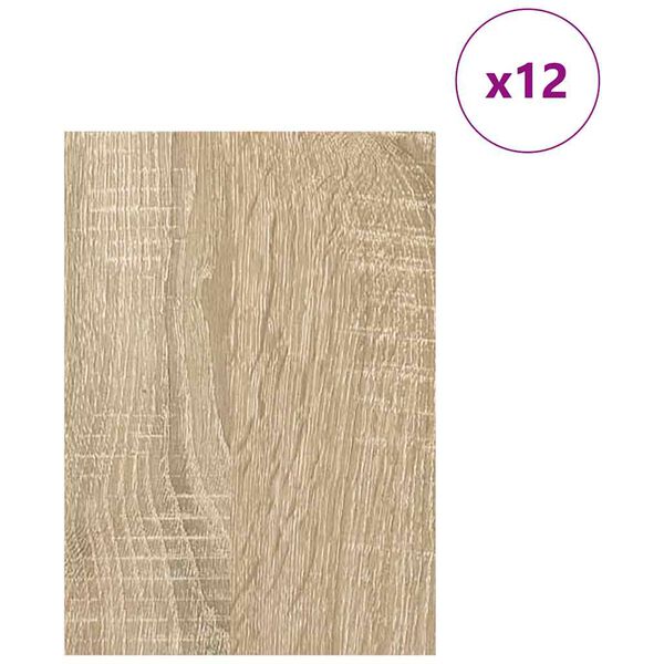vidaXL Decor Panels 12 pcs Sonoma oak 21 x 30 x 0.3 cm Engineered wood