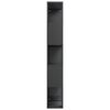 vidaXL Book Cabinet/Room Divider High Gloss Grey 45x24x159 cm Engineered Wood