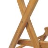 vidaXL Folding Outdoor Bar Stools 2 pcs Solid Teak Wood