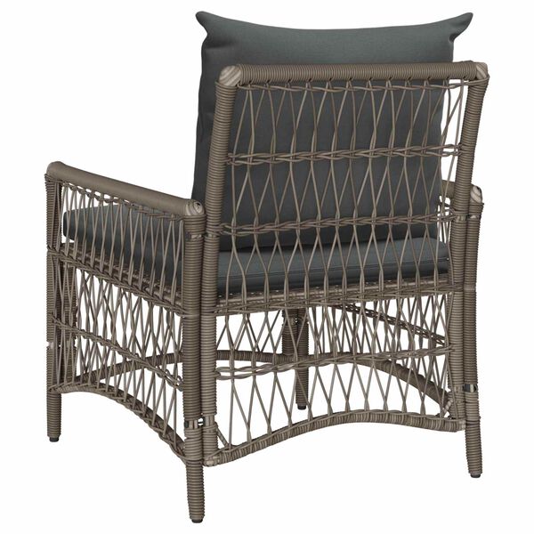vidaXL Garden Chair Grey 60 x 70 x 78cm Poly Rattan