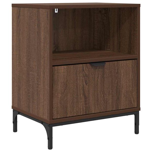 vidaXL Bedside Table Brown oak 49 x 36 x 61 cm Engineered wood