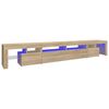 vidaXL TV Cabinet with LED Lights Sonoma Oak 260x36,5x40 cm