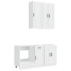 vidaXL Kitchen Unit KALMAR 5 pcs High Gloss White Engineered Wood