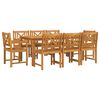 vidaXL Garden Dining Set 9 pcs 8-Seaters Brown Solid Acacia Wood
