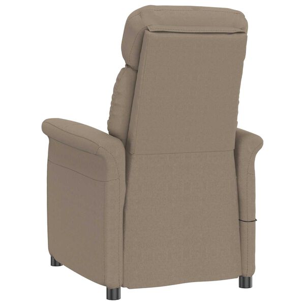 vidaXL Massage Chair with Cushion Taupe 70.5 x 96.5 x 95 cm Fabric