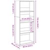 vidaXL Bookcase Sonoma Oak 60x30x152 cm Engineered Wood