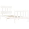 vidaXL Bed Frame without Mattress White 100x200 cm Solid Wood Pine