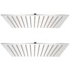 vidaXL Rain Shower Head 2 pcs Stainless Steel 25x25 cm