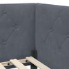 vidaXL Corner Bed Frame with Headboard Dark Grey 80 x 200 cm Velvet