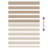 vidaXL Zebra Blind Sand Brown 115x100 cm Fabric Width 110.9 cm Polyester